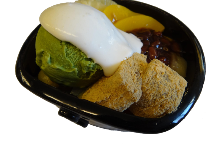 抹茶クリームあんみつ